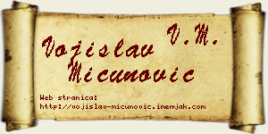 Vojislav Mićunović vizit kartica